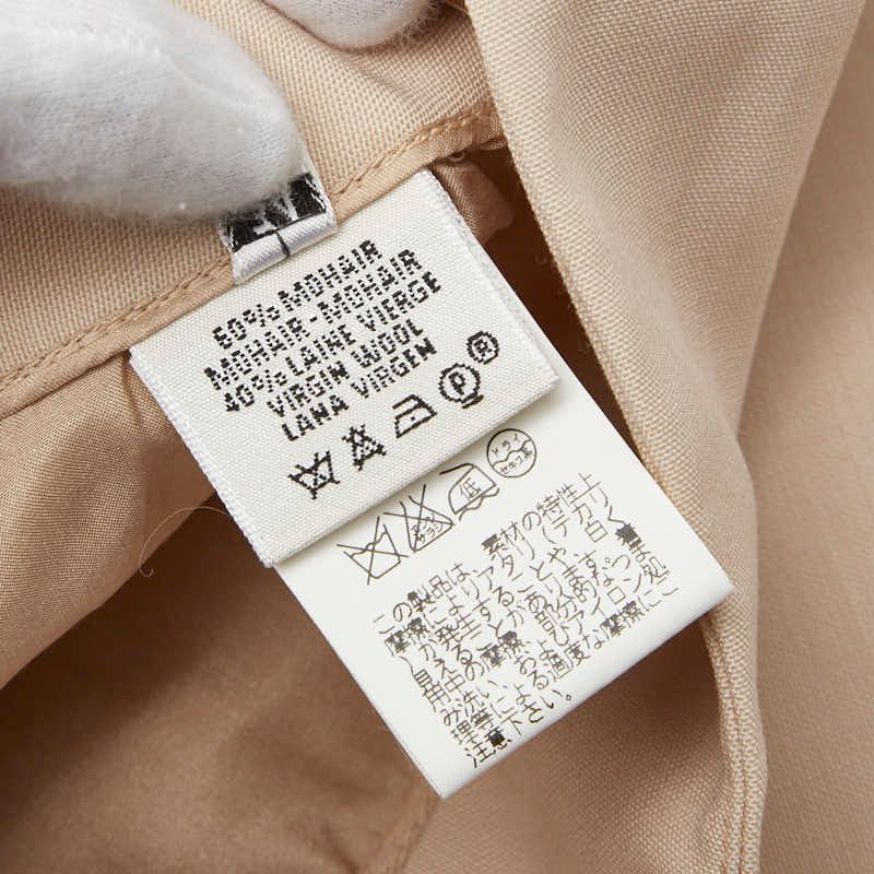 Hermes Tight Skirt Size:34 Beige Mohair/virgin Wool Ladies Hermes