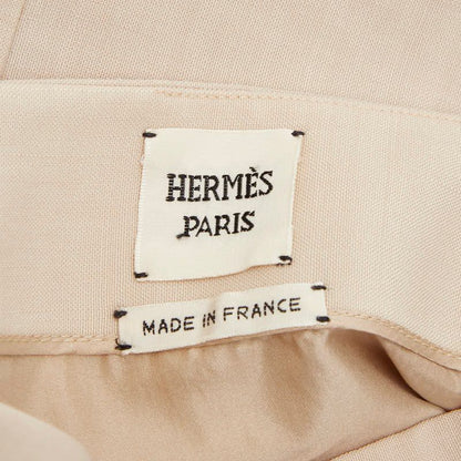 Hermes Tight Skirt Size:34 Beige Mohair/virgin Wool Ladies Hermes