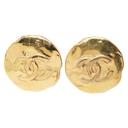 Chanel Coco Mark Round Gold Plated Ladies Chanel