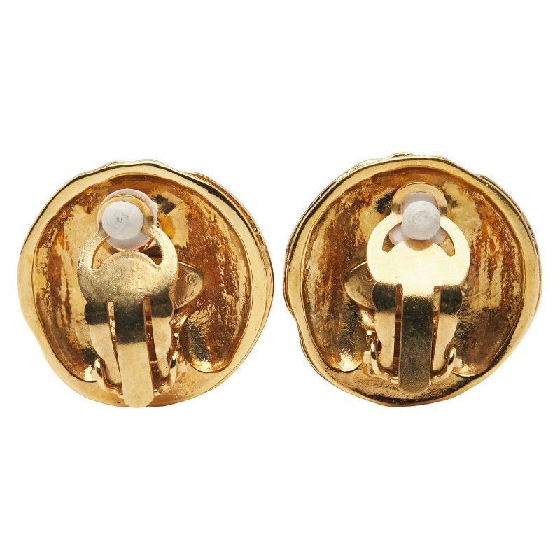 Chanel Coco Mark Round Gold Plated Ladies Chanel