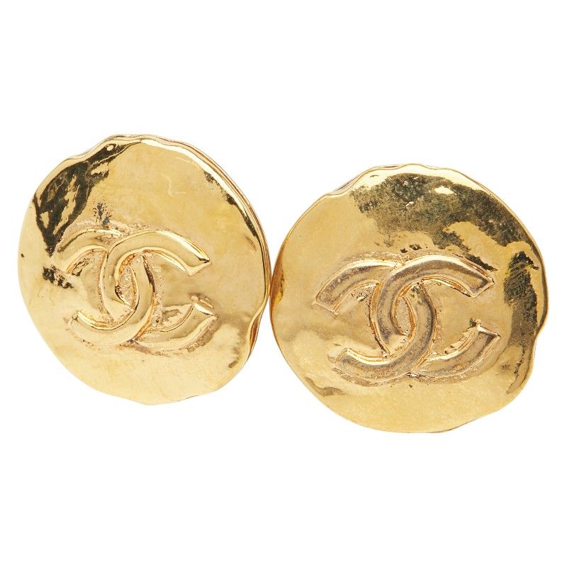 Chanel Coco Mark Round Gold Plated Ladies Chanel