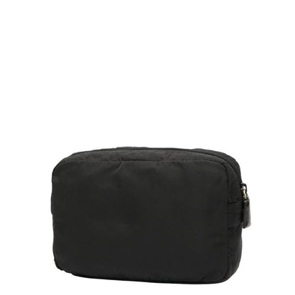 Prada Triangle Logo Plate Pocono Mv348 Black Nylon Women Prada