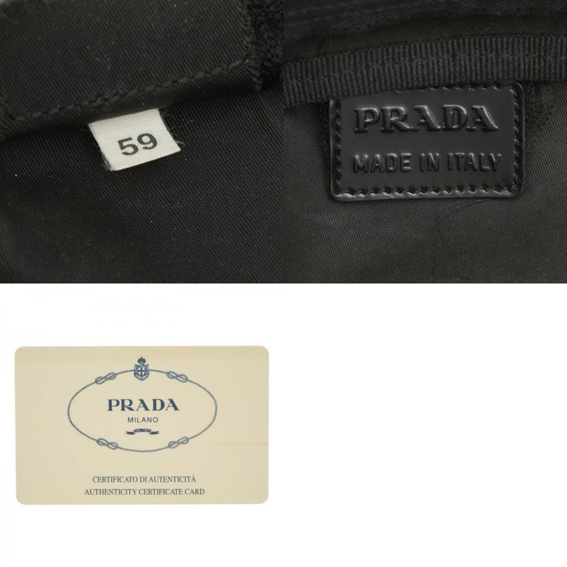 Prada Triangle Logo Plate Pocono Mv348 Black Nylon Women Prada