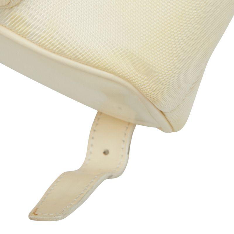 Gucci Bamboo Backpack 003 1705 0030 White Nylon Leather Women's Gucci