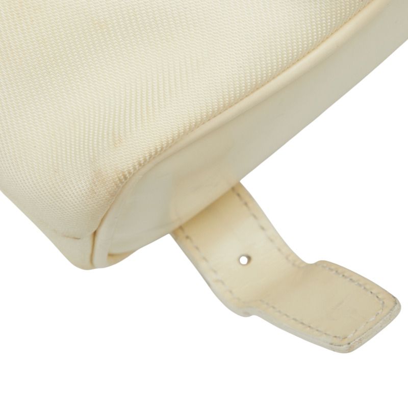 Gucci Bamboo Backpack 003 1705 0030 White Nylon Leather Women's Gucci