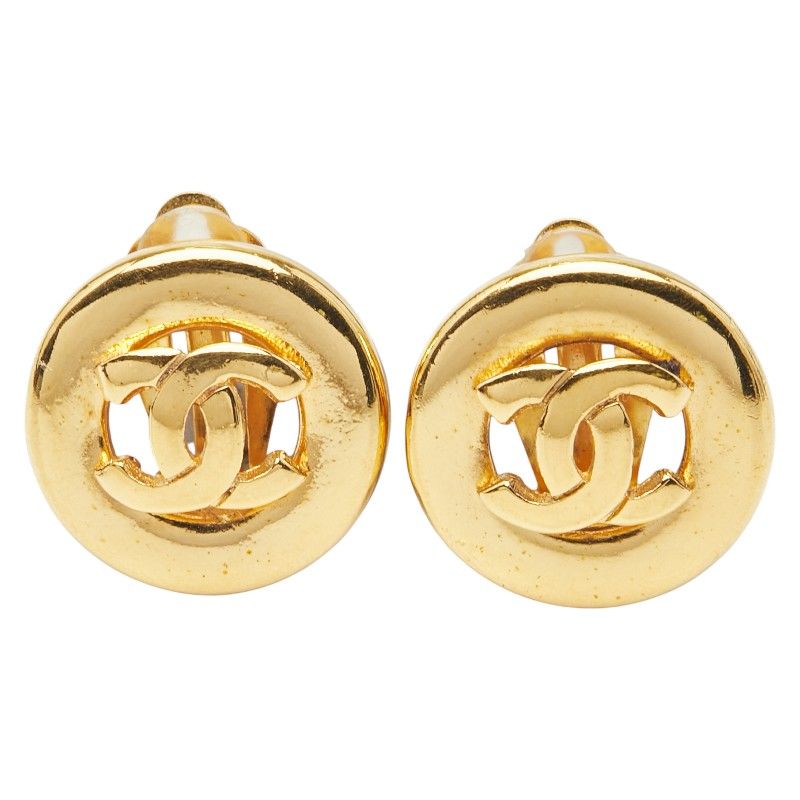 Chanel Coco Mark Round Gold Plated Ladies Chanel