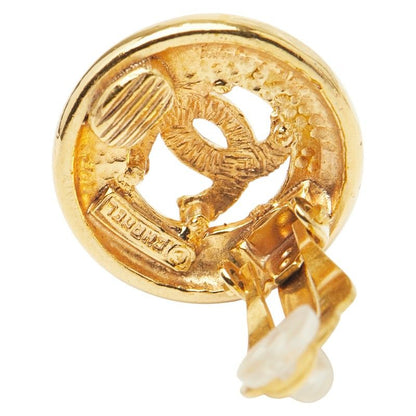 Chanel Coco Mark Round Gold Plated Ladies Chanel