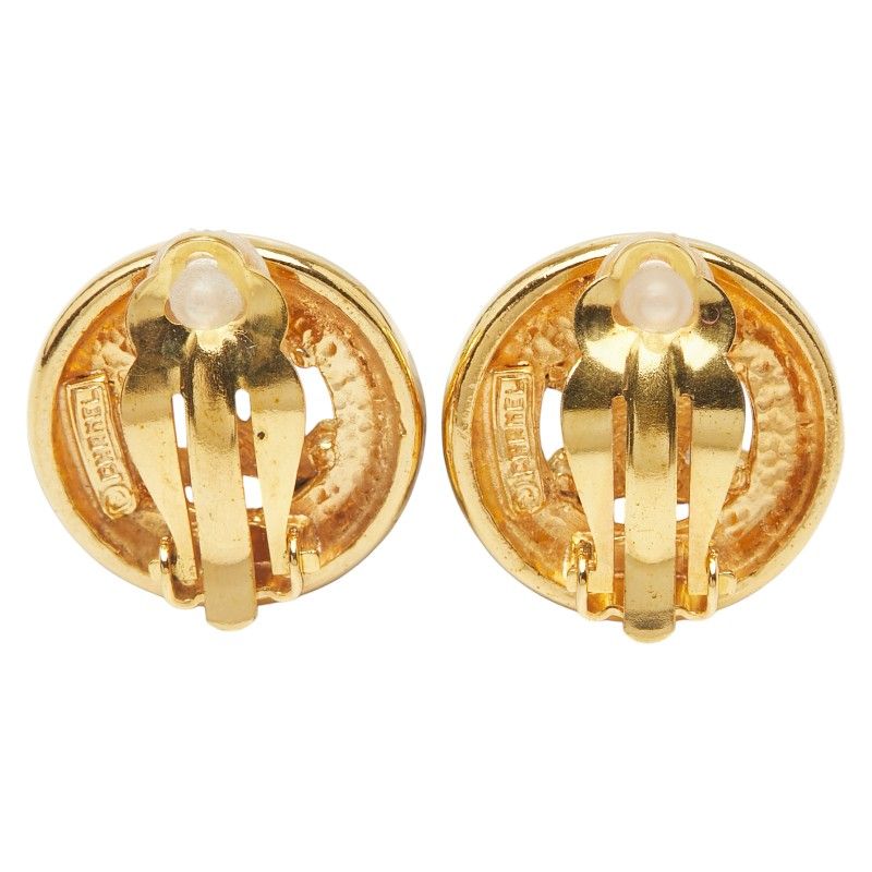 Chanel Coco Mark Round Gold Plated Ladies Chanel