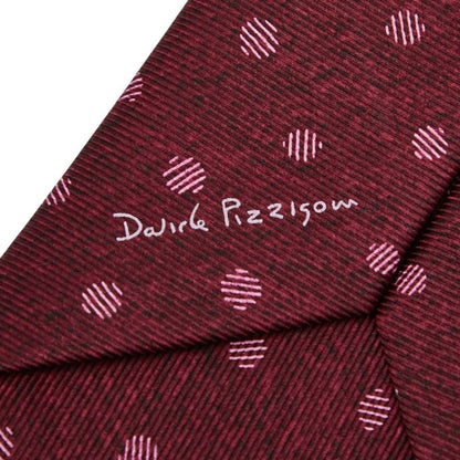 Bulgari Dot Burgundy Bordeaux Silk Men's Bvlgari