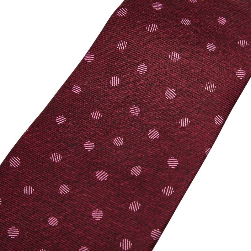 Bulgari Dot Burgundy Bordeaux Silk Men's Bvlgari