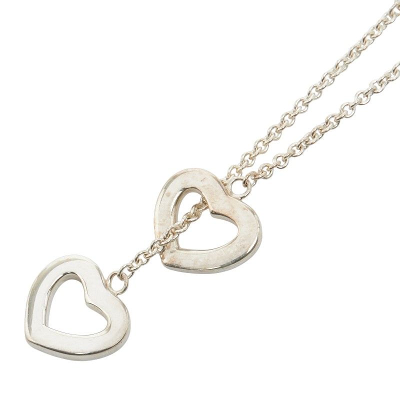 Tiffany & Co Heart Link Lariat Pendant Necklace Sv925 Silver Ladies Tiffany & Co