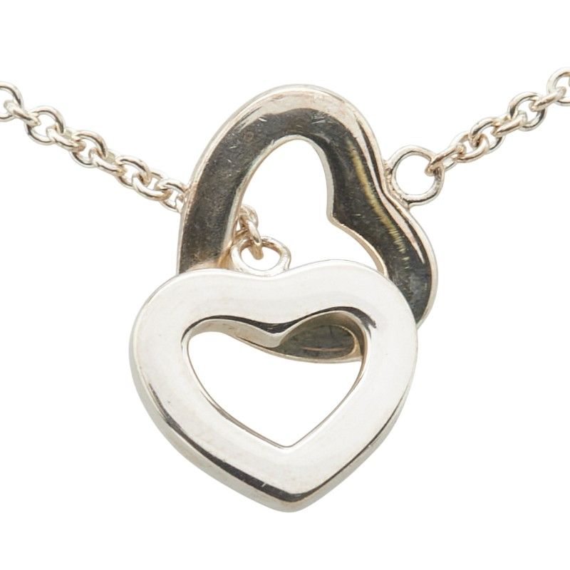 Tiffany & Co Heart Link Lariat Pendant Necklace Sv925 Silver Ladies Tiffany & Co