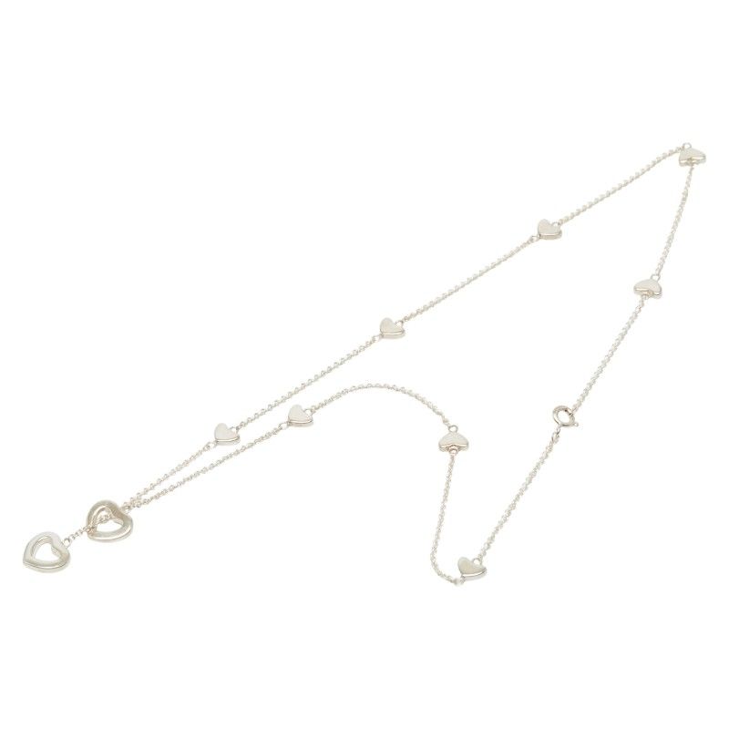 Tiffany & Co Heart Link Lariat Pendant Necklace Sv925 Silver Ladies Tiffany & Co