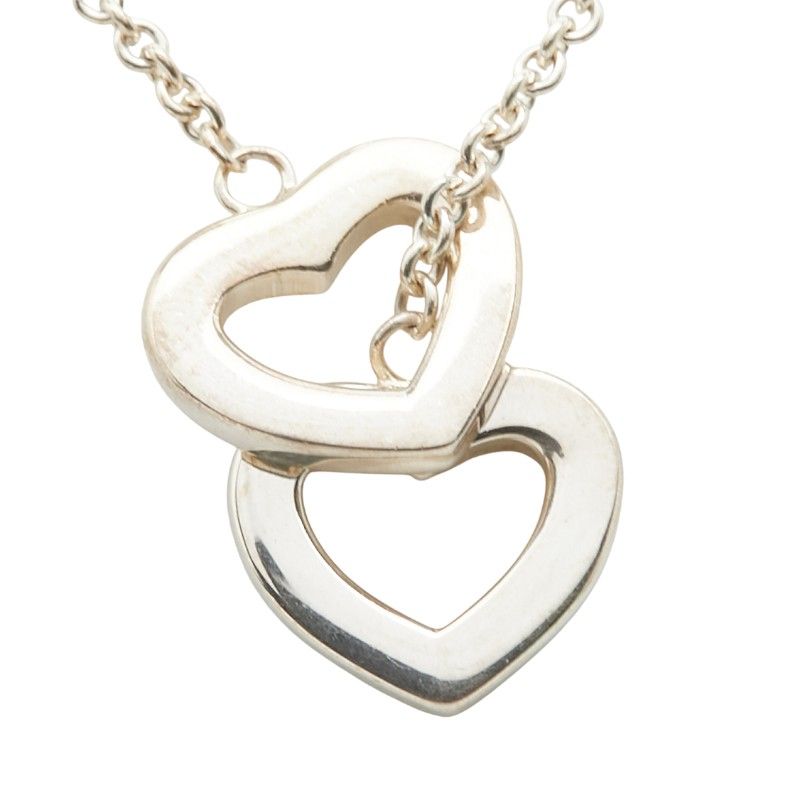 Tiffany & Co Heart Link Lariat Pendant Necklace Sv925 Silver Ladies Tiffany & Co