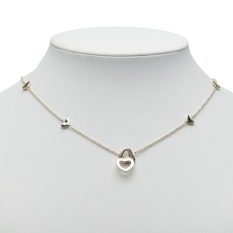 Tiffany & Co Heart Link Lariat Pendant Necklace Sv925 Silver Ladies Tiffany & Co