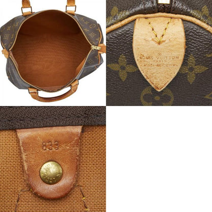 Louis Vuitton Monogram Speedy 35 Handbag Boston Bag Travel Bag M41524 Brown PVC