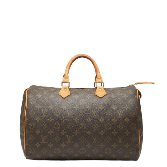 Louis Vuitton Monogram Speedy 35 Handbag Boston Bag Travel Bag M41524 Brown PVC