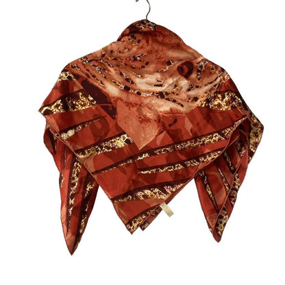 Cartier Scarf - Orange Red And Multi