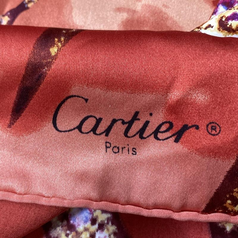 Cartier Scarf - Orange Red And Multi