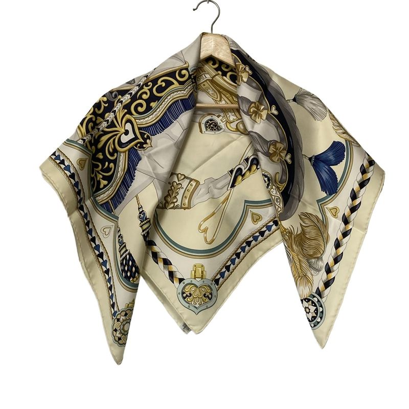 Hermes Carré 90 Like Scarf Ivory×white×multi Arne De Coeur