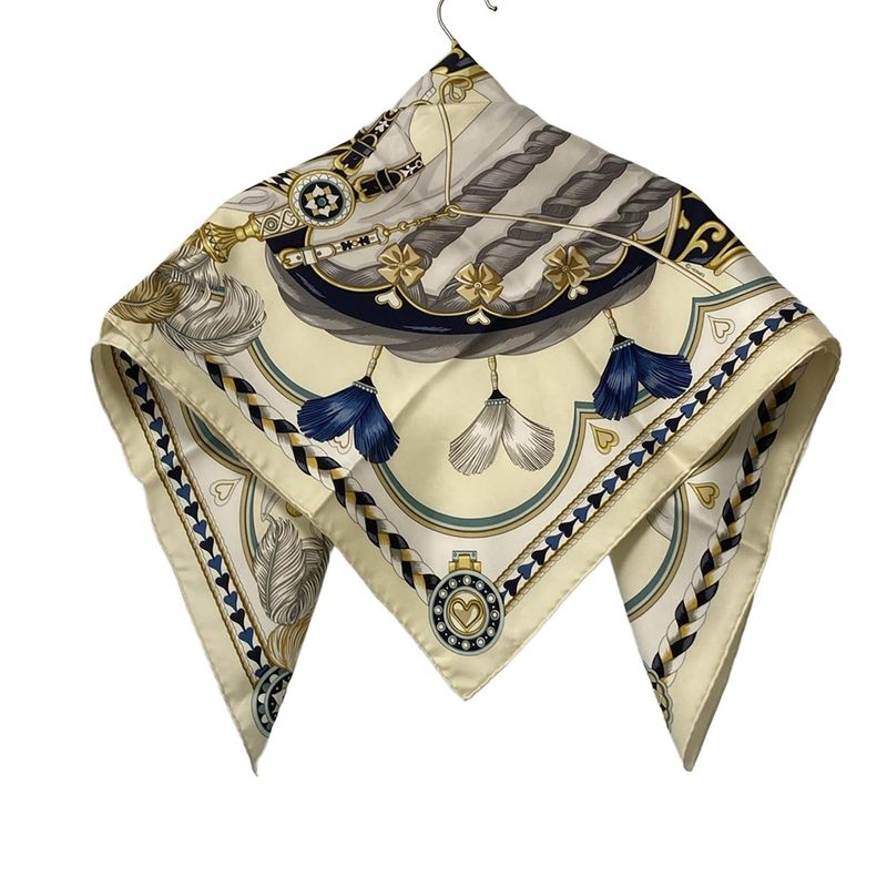 Hermes Carré 90 Like Scarf Ivory×white×multi Arne De Coeur