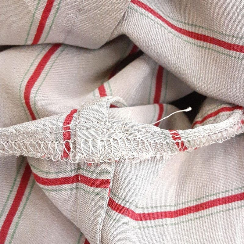 Dior/christian Dior Long Sleeve Shirt Blouse Size M Women's - Gray X Bordeaux X