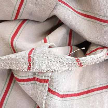 Dior/christian Dior Long Sleeve Shirt Blouse Size M Women's - Gray X Bordeaux X