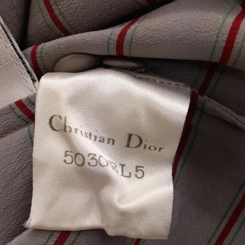 Dior/christian Dior Long Sleeve Shirt Blouse Size M Women's - Gray X Bordeaux X