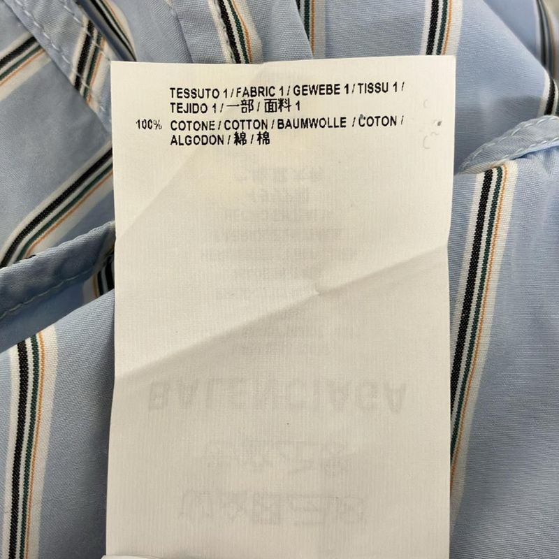 Balenciaga Long Sleeve Shirt Blouse Size 34 S Women - 520497 Tbm02 Light Blue X