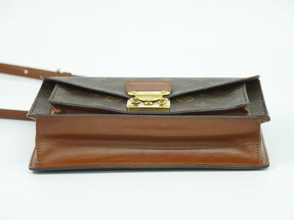 Authentic Louis Vuitton LV Monceau 26 Monogram 2WAY Shoulder Bag Handbag Brown