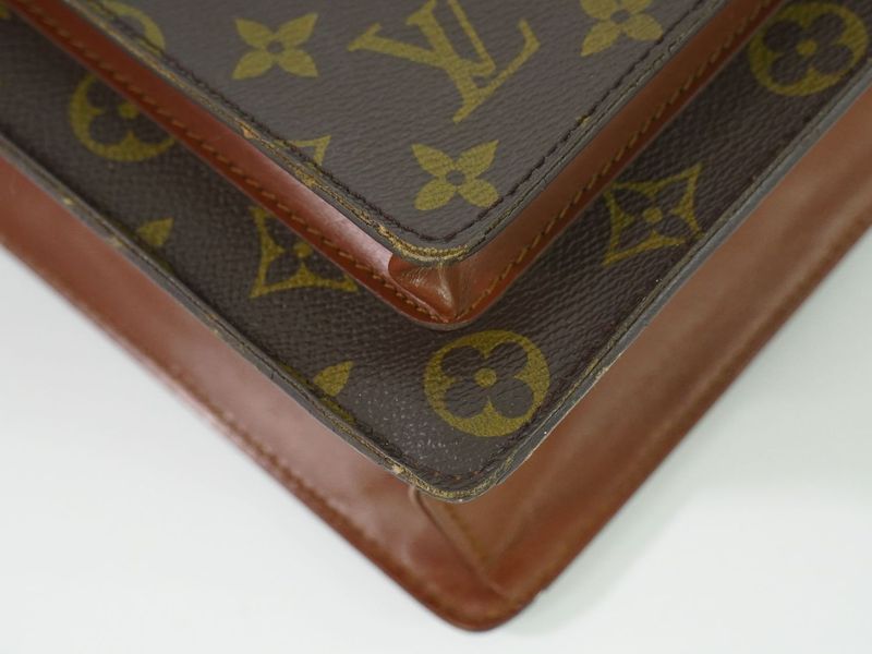 Authentic Louis Vuitton LV Monogram 2WAY Shoulder Bag Handbag Brown M51185