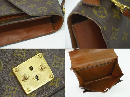 Authentic Louis Vuitton LV Monogram 2WAY Shoulder Bag Handbag Brown M51185