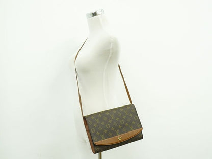 Authentic Louis Vuitton LV Bordeaux Monogram 2WAY Shoulder Bag Clutch Bag Brown