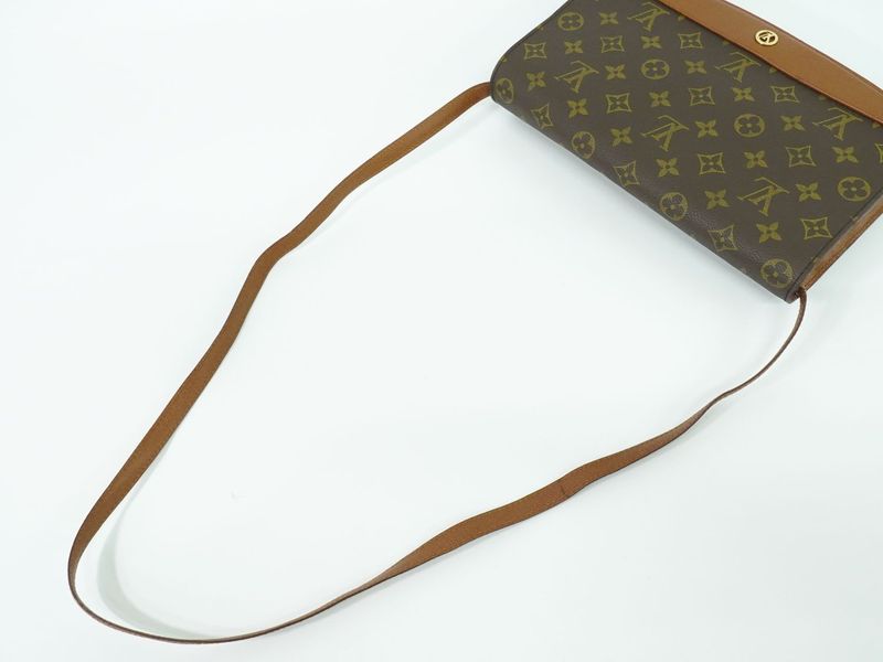 Authentic Louis Vuitton LV Bordeaux Monogram 2WAY Shoulder Bag Clutch Bag Brown