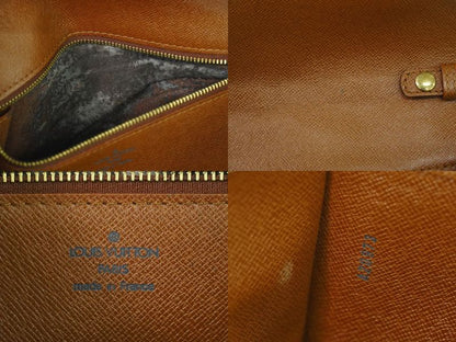 Authentic Louis Vuitton LV Bordeaux Monogram 2WAY Shoulder Bag Clutch Bag Brown