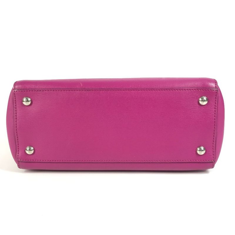 Fendi Handbag Petit Toujours 8bh253 Leather Purple