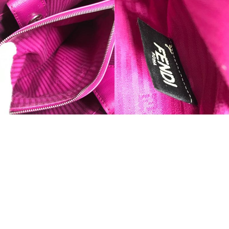 Fendi Handbag Petit Toujours 8bh253 Leather Purple