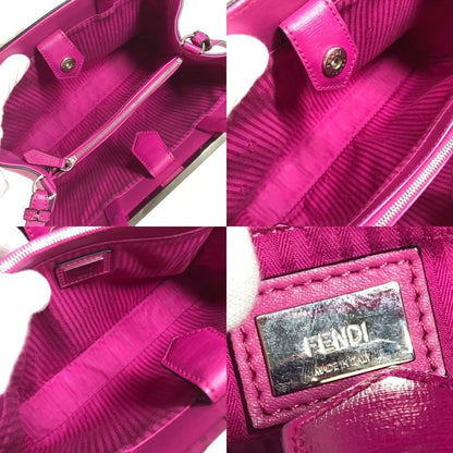 Fendi Handbag Petit Toujours 8bh253 Leather Purple