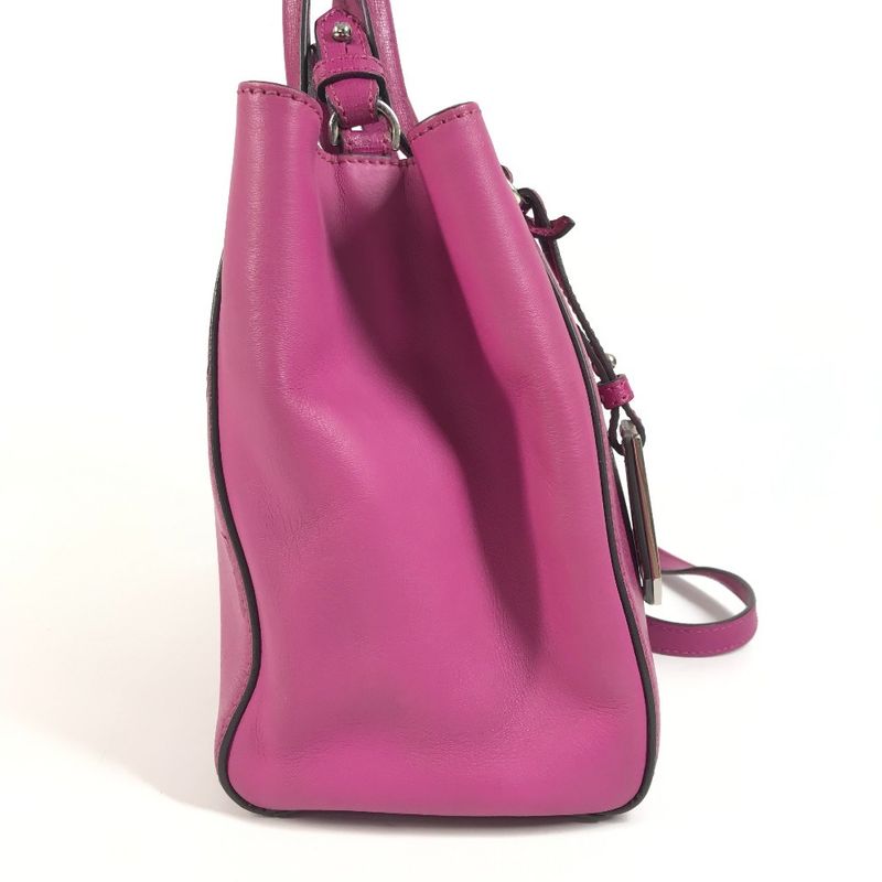 Fendi Handbag Petit Toujours 8bh253 Leather Purple