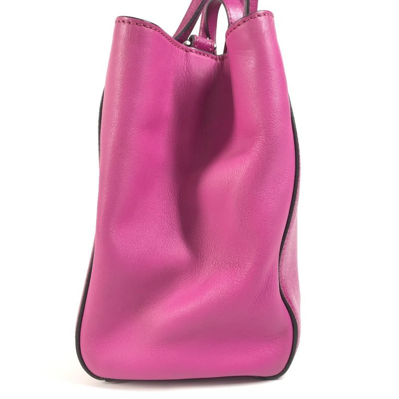 Fendi Handbag Petit Toujours 8bh253 Leather Purple