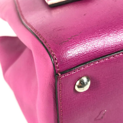 Fendi Handbag Petit Toujours 8bh253 Leather Purple