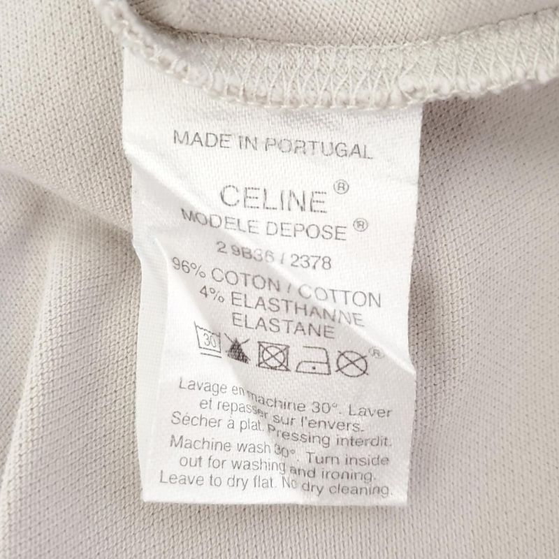 Celine Short Sleeved Polo Shirt Size M Women's - Light Gray X Light Blue X