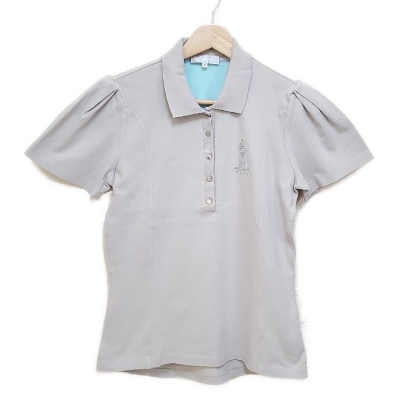 Celine Short Sleeved Polo Shirt Size M Women's - Light Gray X Light Blue X