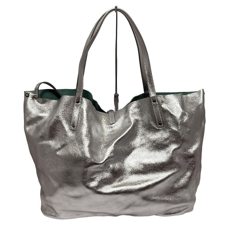 Tiffany & Co Tote Bag - Silver Leather