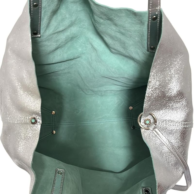 Tiffany & Co Tote Bag - Silver Leather