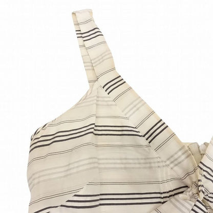 Chanel 06c P27875v17660 Striped Camisole Top Ribbon White Size M Women