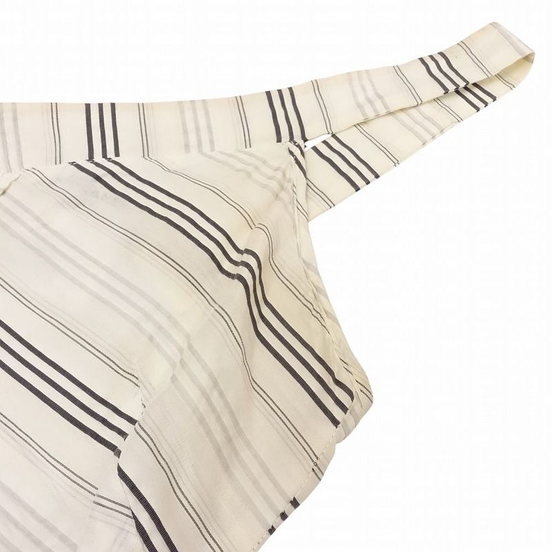 Chanel 06c P27875v17660 Striped Camisole Top Ribbon White Size M Women