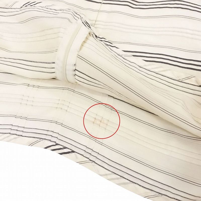 Chanel 06c P27875v17660 Striped Camisole Top Ribbon White Size M Women