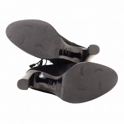 Hermes Suede Short Boots Ghillie Tassel Lace Up Shoes Size 37.5 24cm (9.45in)