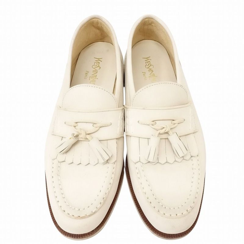 Yves Saint Laurent Tassel Loafers Nubac Cles Zar Leather